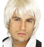 Boy band pruik kort blond