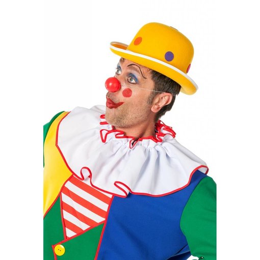 Bolhoed Clown met noppen geel