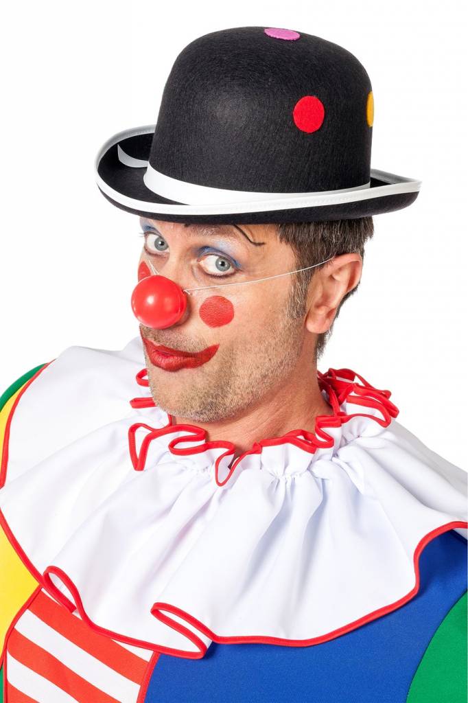 Bolhoed Clown met noppen zwart