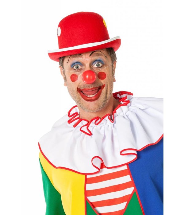 Bolhoed Clown met noppen rood