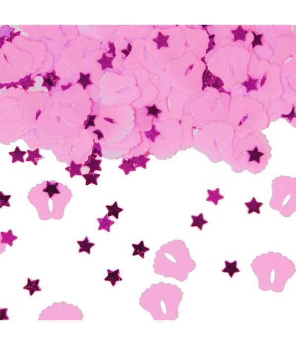 Roze Tafelconfetti - Geboorte Meisje