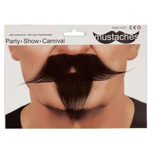 Asian snor + baard zwart