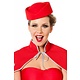 Hoedje stewardess wolvilt rood