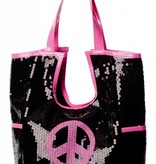 Tas pailletten peace hippie