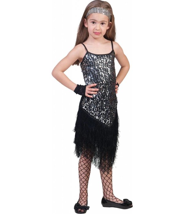 Flapper Disco jurkje zilver