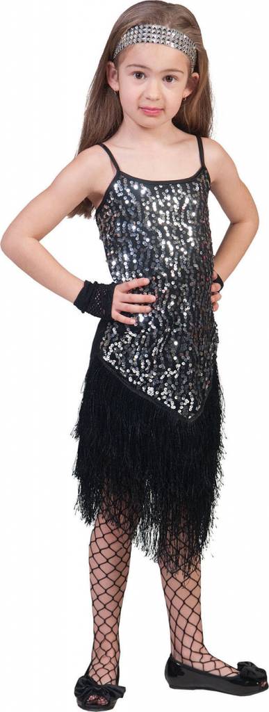 Flapper Disco jurkje zilver afbeelding