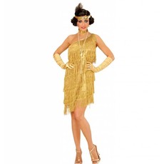 Flapper kostuum goud