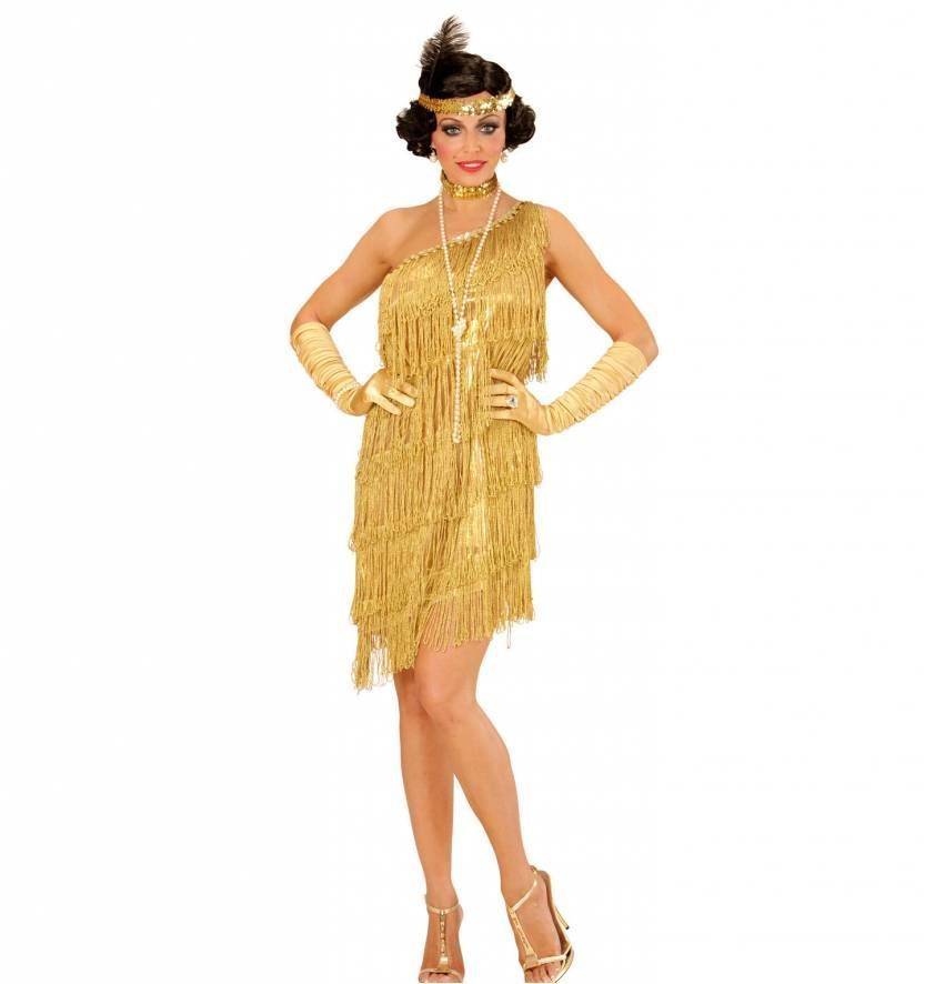 Flapper kostuum goud afbeelding