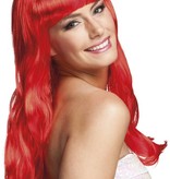 Pruik chique rood