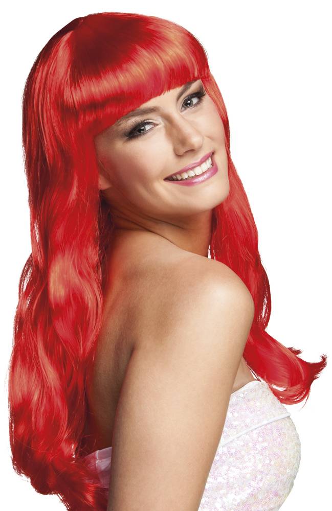 Pruik chique rood afbeelding
