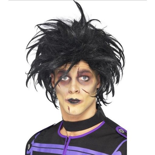 Psycho pruik zwart