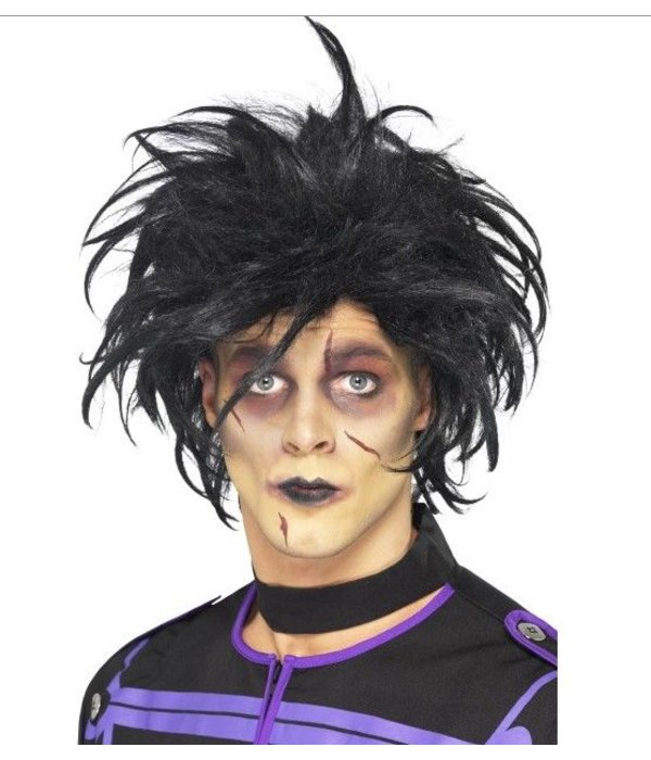 Psycho pruik zwart