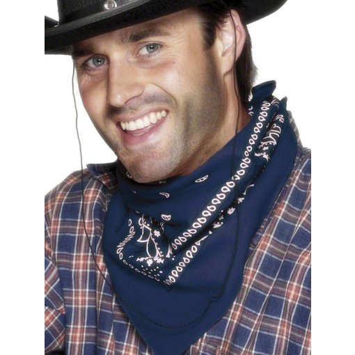 Western bandana/halsdoek blauw