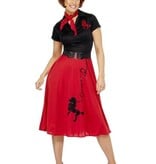 1950's style poedel kostuum vrouw