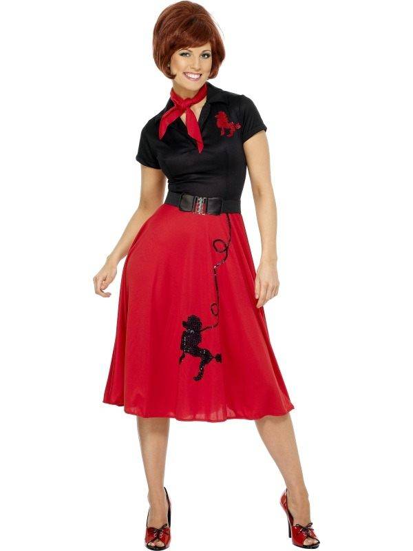 1950's style poedel kostuum vrouw