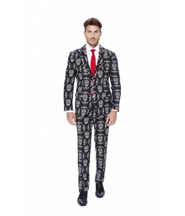 Skelethoofd maatpak Halloween