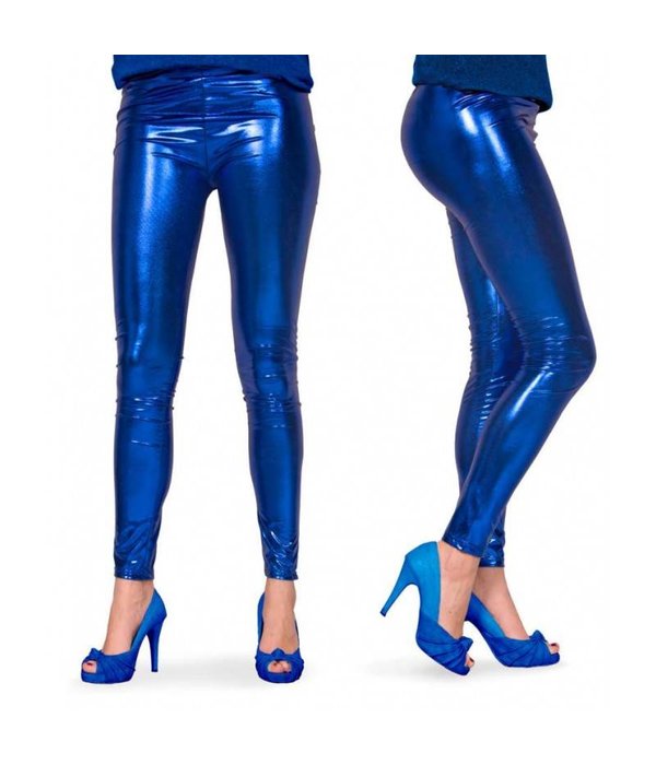 Legging Metallic Blauw