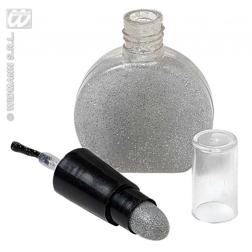 Combi nagellak en lippenstift zilver