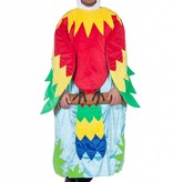 Papegaai in boom kostuum