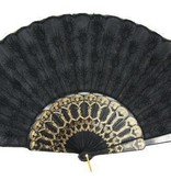 Waaier embroidery zwart