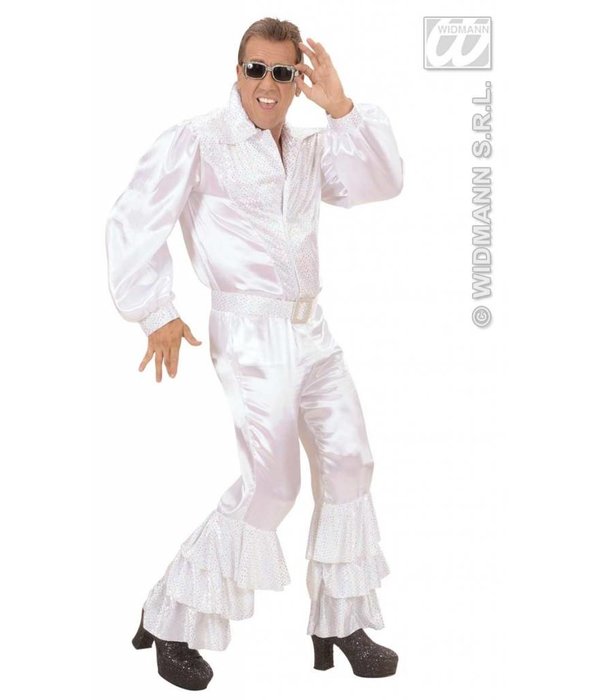 Witte blouse met pailletten man