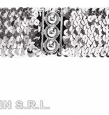 Riem pailletten zilver