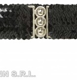 Riem pailletten zwart