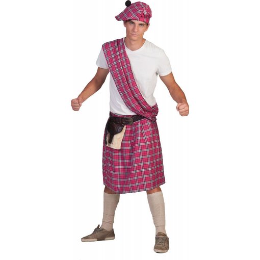 Schotse Highlander pak man pink