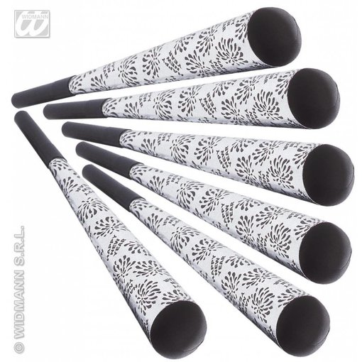 6 Happy New Year toeters 25cm