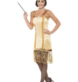 Charleston flapper kostuum goud