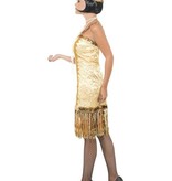 Charleston flapper kostuum goud