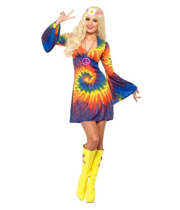 1960's Tie Dye kostuum vrouw