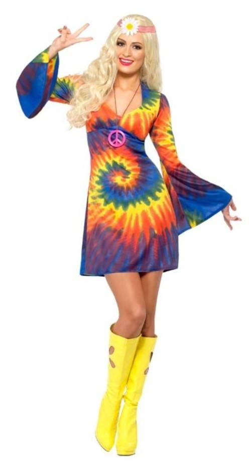 1960&apos;s Tie Dye kostuum vrouw afbeelding