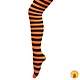 Streeppanty oranje/zwart