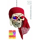 Piratenschedel met kleuren licht 40cm