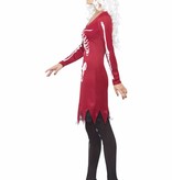 Skeleton beauty kostuum rood