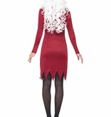 Skeleton beauty kostuum rood