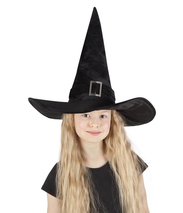 Hoed heks Kendra kind zwart