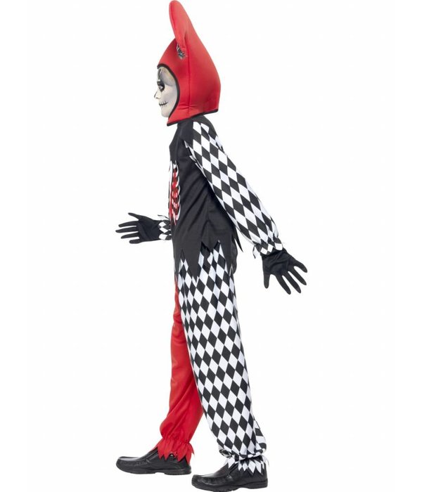 Bloedstollende Narren kostuum kind Halloween