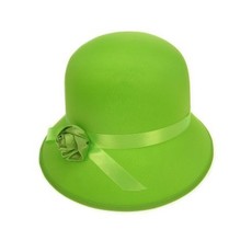 Dameshoedje bol met roosje groen