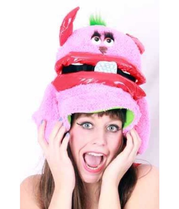 Hoed partymonster pink