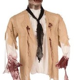 Halloween decoratie Zombie mes door hoofd elite