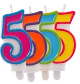 Kaars 5 in vrolijke kleuren