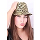 Gangsterhoed met animalprint goud