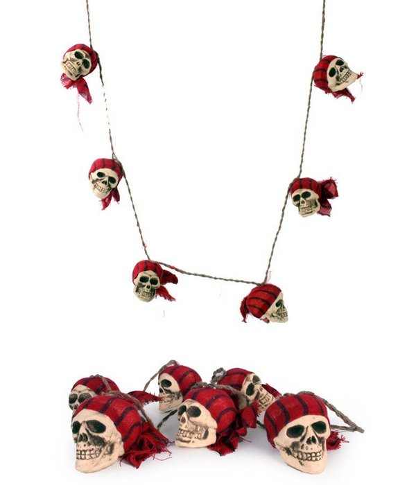 Touw met piratenschedels halloween