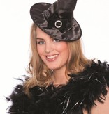 Heksenhoedje mini zwart met gesp