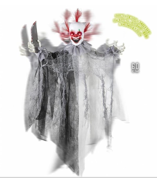 Animatie Killer Clown met licht en geluid