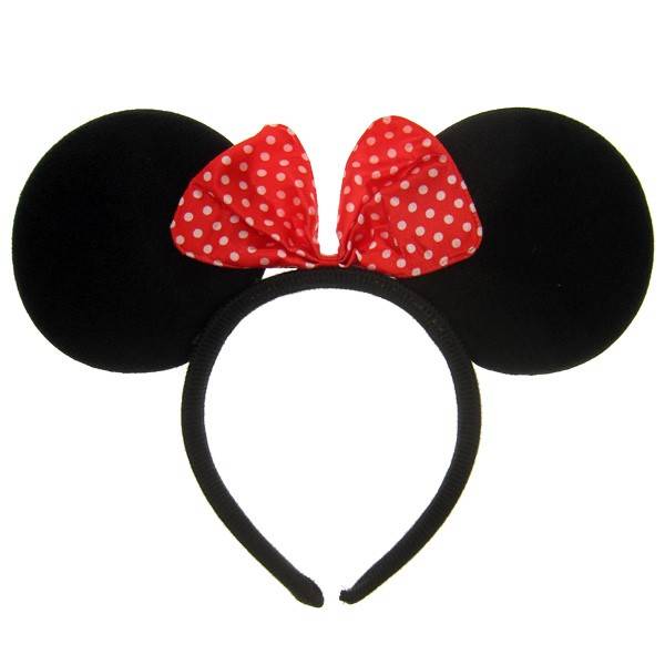 Hoofdband Mini mouse oren met strikje afbeelding