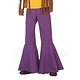 Hippiebroek bi-stretch kind paars