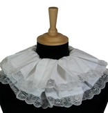 Piet kraag geplooid met kant wit